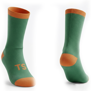 Taison Sports 200 GSM Premium <b>Wool</b>/Spandex Quick Dry Breathable Floorball <b>Socks</b> Red Black Reinforced Panels Custom Hand Drawn - Product Image 1