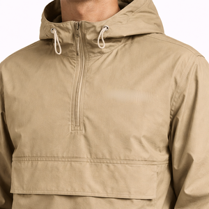 Windbreaker <b>Jacket</b> Quarter <b>Zip</b> Color Block <b>Half</b> Hoodie Outdoor Casual Custom Nylon Drawstring Oversized Streetwear <b>men's</b> <b>jackets</b> - Product Image 4