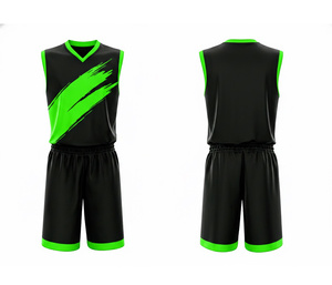 Tenue de sport de basketball entièrement sublimée, design personnalisé, vente en gros, maillot et short en polyester respirant et à séchage rapide pour hommes et femmes - Product Image 3