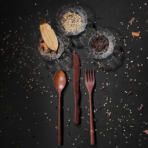 Wooden <b>Cutlery</b> <b>Set</b> Eco Friendly Flatware <b>Set</b> Perfect for Home Kitchen Dining Table Picnic And <b>Travel</b> Sustainable Utensil - Product Image 3