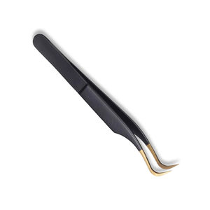 Pinces à cils professionnelles durables en acier inoxydable pour extensions de cils, avec poignée antistatique confortable, logo personnalisé - Product Image 5