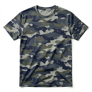 Camiseta Hip Hop de Primera Calidad con Estampado de Camuflaje, Corte Ajustado, Transpirable, Ecológica, Ligera, de Tela Suave, Diseño Personalizado, Unisex - Product Image 5