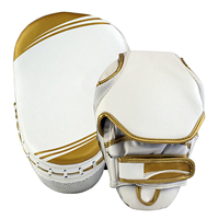 Almohadillas de Boxeo de Piel Sintética PU de Alta Calidad, Blancas, Curvas, para Entrenamiento, Sparring, MMA, Muay Thai, Kickboxing