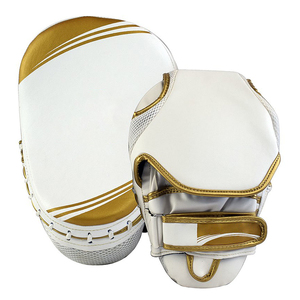 Almohadillas de Boxeo de Piel Sintética PU de Alta Calidad, Blancas, Curvas, para Entrenamiento, Sparring, MMA, Muay Thai, Kickboxing - Product Image 5