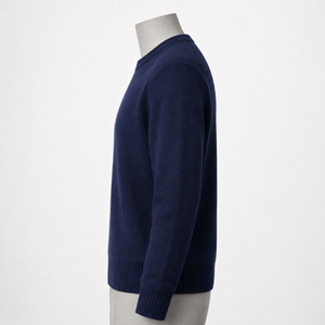 Pull en cachemire pour homme à col rond, séchage rapide, respirant, toucher doux, col classique, construction confortable pour le froid - Product Image 3