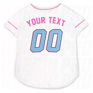 Custom Name Team Name Number Blue White Dog Baseball Jersey Personalized Pet Baseball Shirt Dogs Cats Sports Pet Costume Gift - Product Image 4