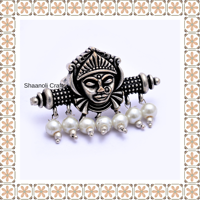 Cincin Kuningan Berlapis Oksida Gaya Navratri Dewa Hindu Model Jagdamba, Tradisional, Dapat Diatur, Hadiah Pernikahan untuk Wanita, Cocok untuk Halloween