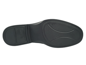 Mocassins en cuir noir pour hommes, à enfiler, bout rond, semelle intermédiaire EVA amortie, semelle extérieure en caoutchouc, toutes saisons, doublure en microfibre, chaussures décontractées - Product Image 2