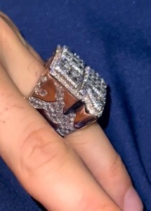 New Arrival Rapper Star 925 <b>Silver</b> Moissanite <b>Rings</b> Iced Out Moissanite <b>Rings</b> <b>Mens</b> HipHop VVS Moissanite <b>Rings</b> Past Diamond Test - Product Image 2