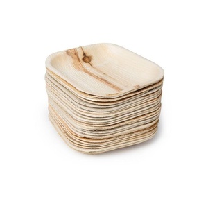 Disposable Palm Leaf <b>Plates</b> for Eco Friendly Packaging 10 Inches Square <b>Plates</b> For Fast Food and Dessert <b>Plate</b> Sustainable Event - Product Image 1