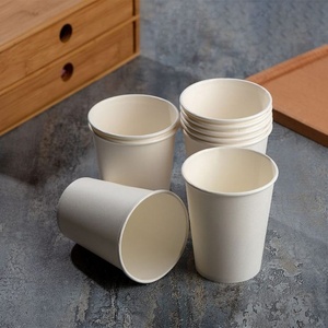 Tasses à café de luxe pour hôtels en papier blanc biodégradable à paroi simple – Écologiques, sûres et hygiéniques pour les toilettes, avec rinçage facile - Product Image 1