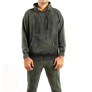 Ensemble de jogging en coton éponge délavé à l'acide personnalisé avec logo, service OEM, fabricant direct d'usine - Product Image 4