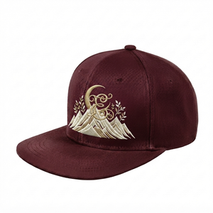 Ostriya Intl Custom Made Embroidered Logo 6-Panel Polyester/Cotton Snapback <b>Hats</b> <b>Flat</b> Brim Football Team Unisex Four Seasons - Product Image 4