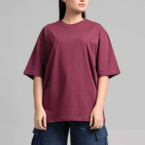เสื้อยืดโอเวอร์ไซส์ผู้หญิงสไตล์ใหม่ ผ้าแคนวาส 100% คอตตอน ระบายอากาศได้ดี สวมใส่สบาย ขนาดสั่งทำได้ คุณภาพดีที่สุด ลดราคาพิเศษทางออนไลน์ - Product Image 1