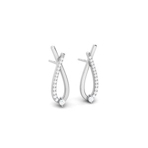 Boucles d'oreilles clous en forme de goutte d'eau plaquées or, en argent sterling 925, serties de zircone cubique, boucles d'oreilles clous en forme d'infini, bijoux fantaisie pour femmes, à porter au quotidien, cadeau - Product Image 3