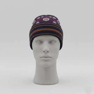 Bonnet tricoté unisexe pour femme et homme, style décontracté, uni, hip-hop, avec fermeture snap, nouveau jacquard 2026 - Product Image 5