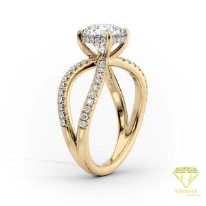 925 <b>Sterling</b> <b>Silver</b> Lab Grown Diamond Round Cut <b>Ring</b> With Stone <b>Band</b> Elegant Bridal Engagement Jewelry Wholesale - Product Image 5