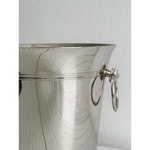 Polish Beverage Tub Metal Stainless Steel Wine Chiller Bucket Elegant Party Ice Bucket for <b>Champagnes</b> and Wines With Handles - Product Image 2