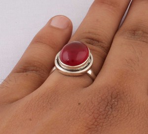 Wholesale 925 Sterling <b>Silver</b> Classic Amethyst Party Oval Gemstone Double Bezel Set Handmade <b>Statement</b> <b>Ring</b> - Product Image 1