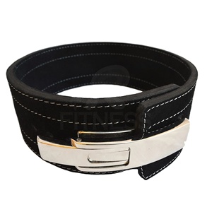 Ceinture de musculation en cuir de vachette avec logo personnalisé, réglable, légère, résistante, respirante, antidérapante, avec boucle, pour l'entraînement en salle de sport - Product Image 3