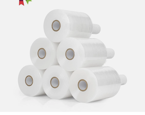 Factory Price Pallet Stretch <b>Wrap</b> Soft Plain Transparent Glossy PE Cast Shrink Film Medical Grade <b>Plastic</b> Handle Dispenser - Product Image 2