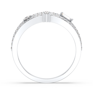 Bague de fiançailles REYES au design classique en argent sterling 925 plaqué rhodium avec moissanite, bijoux fins pour femmes, exquis pour mariage - Product Image 6