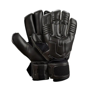 Multi Color Customizable Pattern Professional Leather Latex Full Finger Goalkeeper Football <b>Gloves</b> Custom Logo Hook Loop Closure - Product Image 4