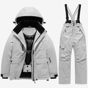 Traje de Esquí Unisex Personalizado para Invierno, Chaqueta con Capucha y Pantalones con Tirantes para Snowboard y Deportes al Aire Libre - Product Image 3