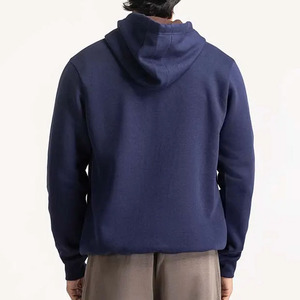 Sweat à capuche décontracté d'hiver pour homme, manches longues, en tissu polaire respirant, couleur unie, avec logo personnalisé imprimé, idéal pour l'extérieur - Product Image 6