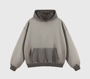 เสื้อฮู้ดดี้ผู้ชายทรงโอเวอร์ไซส์ ล้างสีแบบวินเทจ ผ้าฝ้ายฟลีซเนื้อนุ่ม สวมใส่สบาย สไตล์สตรีทแวร์ - Product Image 1