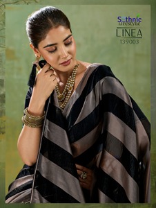 Sari indien ethnique magnifique et élégant avec broderies pour les occasions de fête et de mariage, tenue tendance et chic pour femmes - Product Image 4
