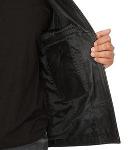 Chaqueta de Cuero Genuino para Hombre, Estilo Motero de Lujo, Resistente, Informal, Diseño de Moda Urbana - Product Image 2