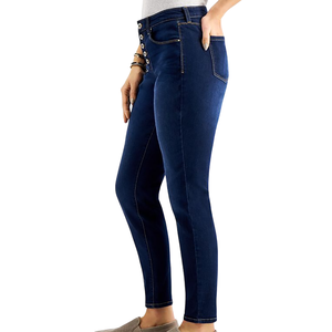 Jean en denim taille mi-haute, respirant, décontracté, coupe ample, polyvalent et tendance pour l'hiver - Product Image 5