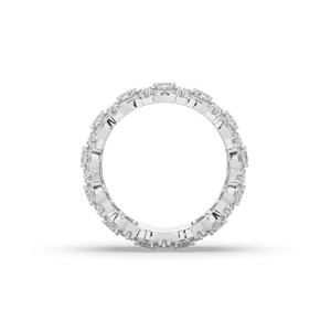Bague en diamant de laboratoire 3,10 carats en or blanc massif 10K/14K, taille brillant fantaisie, design unique, bijou léger pour elle - Vente en gros - Product Image 3
