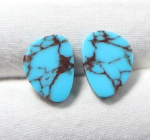 Turquesa Natural Sleeping Beauty Arizona, Par de Gemas Sueltas con Corte Elegante para Joyería - Product Image 3