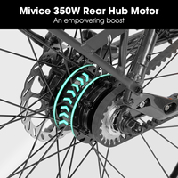Vélo électrique LAMASSU pour adultes, moteur 350W, batterie 36V 15Ah, 20 MPH, autonomie de 53 miles, transmission par courroie Gates, noir et vert