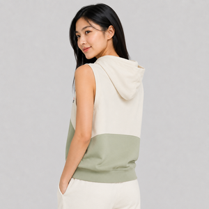 Premium Women <b>Sleeveless</b> <b>Hoodie</b> Custom Logo Soft Cotton Fleece Breathable Comfortable Casual Streetwear <b>Sleeveless</b> <b>Hoodie</b> - Product Image 4