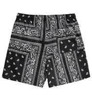 Pantalones Cortos de Hombre 2024 de Moda, Tallas Grandes, Doble Capa, Diseño Paisley, Malla Ecológica, Transpirables, Antibacterianos, de Secado Rápido, 5 Pulgadas de Entrepierna