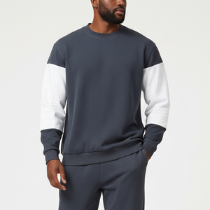 Factory Price <b>Men</b> Vintage Streetwear Heavy Cotton Oversized Sweatshirt <b>Pullover</b> Wholesale Supplier - Product Image 5