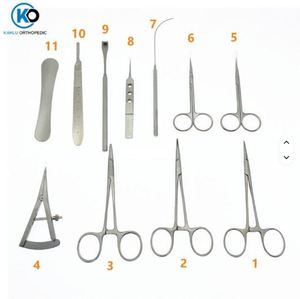 Juego de Instrumentos Quirúrgicos Manuales de Acero Inoxidable Clase I con Certificación CE KAHLU ORTHOPEDIC para Cirugía de Doble Párpado: Tijeras y Portaagujas - Product Image 6