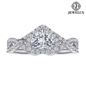Anillo de Plata 925 con Zafiro para Mujer Jewelux, Corte Pera, Engaste Pavé, Anillo Romántico de Compromiso con Gema en Forma de Gota de Agua, de la India - Product Image 2