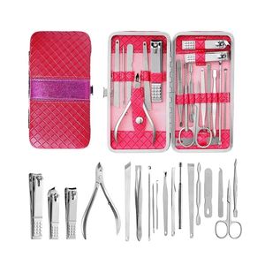 Set de Manicura de 12 Piezas, Kit de Pedicura Profesional, Herramientas de Acero Inoxidable, Estuche con Cierre de Tela Rosa, Set de Cuidado Facial, de Manos y Pies - Product Image 3
