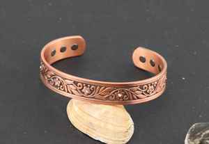 Pulseras de Cobre Simples con Diseño Martillado, Pulsera Magnética para Promover la Circulación Sanguínea, Pulsera de Terapia Magnética para Mujeres y Hombres - Product Image 3