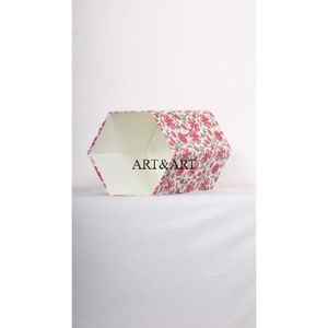 Magnifique poubelle à couvercle roulant en carton, fabriquée à la main en Inde, moderne, élégante, écologique, avec motif géométrique - Product Image 4