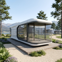 Capsule spatiale intelligente insonorisée, pod modulaire pré-assemblé et étanche pour hôtel-resort, boutique de rue et bureau à domicile