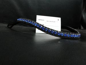 Premium Horse Products Cadena duradera de fijación en caliente Crystal Leather Brow Band Artículo caliente - Product Image 4