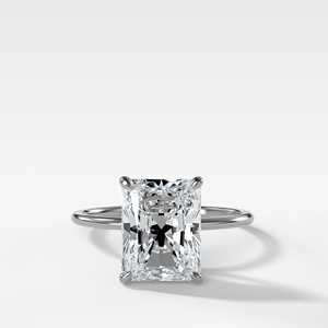 4 Carat Radiant Cut Lab Diamond Proposal <b>Ring</b> 10k 14k 18k Solid <b>Gold</b> Dainty Band Prong <b>Set</b> Solitaire <b>Ring</b> Jewelry Manufacturer - Product Image 3