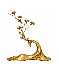 Iconic Decorative Modern Wild Geometric Red Panther Brass Sculpture Handmade Eco-Friendly Durable <b>Figurative</b> Artistic Floor - Product Image 1