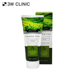 Mousse nettoyante claire au thé vert à base de plantes 3W Clinic 180ml pour les cliniques - Product Image 1