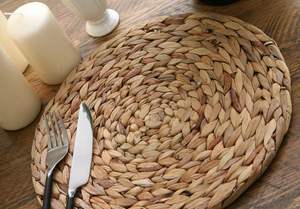 Handwoven Water Hyacinth <b>Placemat</b> Woven Natural Plant Fiber Table Mat Ideal for Dining Room Setup from Vietnam - Product Image 4